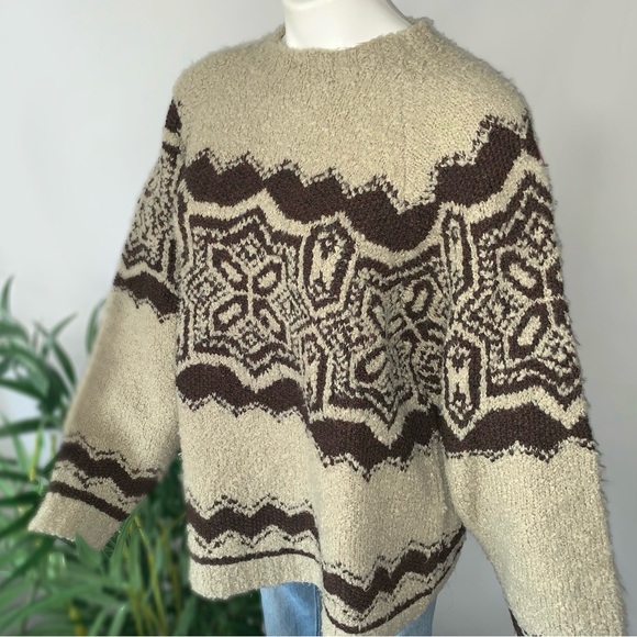 Vintage Abstract Oversized Wool Mohair Knit Sweater - Picture 3 of 12